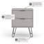 Rollo 2 Drawers Bedside Table