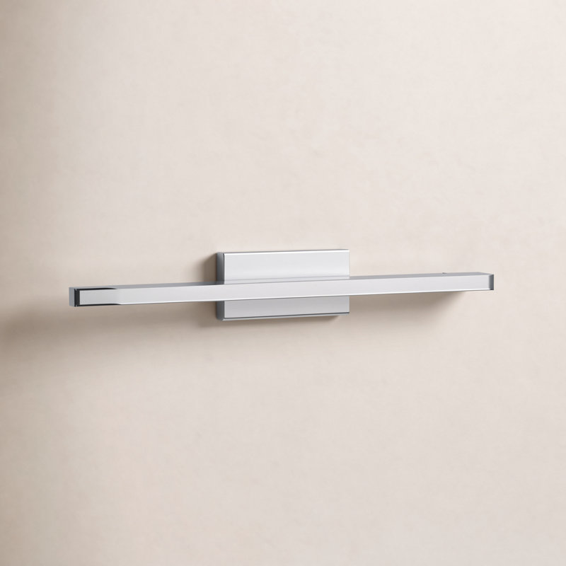 Rochelle LED Flush Mounted Sconce, 2.75" H x 18" W x 1.63" D, Chrome