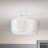 Isheanesu 3-Light White Finished Fabric Glass Shade Flush Mount Light Fixture