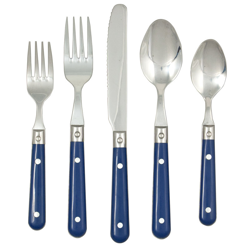 Ensemble de couverts Kinard, Bleu vif, 20 pièces, service pour 4
