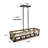 Rectangle Wood Chandelier Kitchen Lighting Fixtures,5 Lights Ceiling Hanging Pendant Lighting Farmhouse