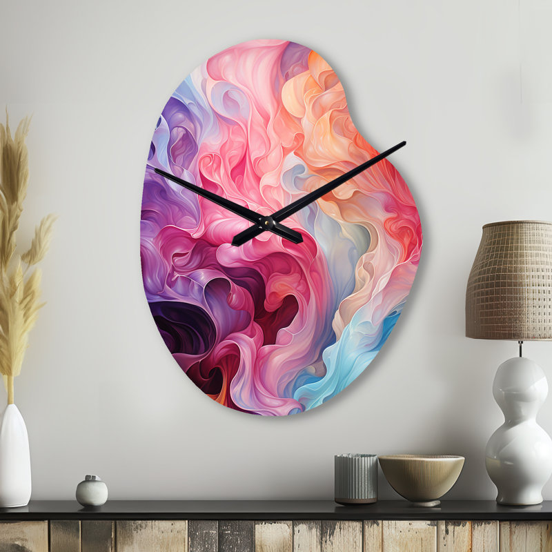 Opt Art Radiant Spectrum II - horloge murale de forme unique Op Art, Petit