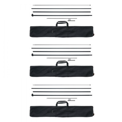 Feather Flag Pole Kit 3 Packs Swooper Flag Pole 16.3 ft with Ground Stakes