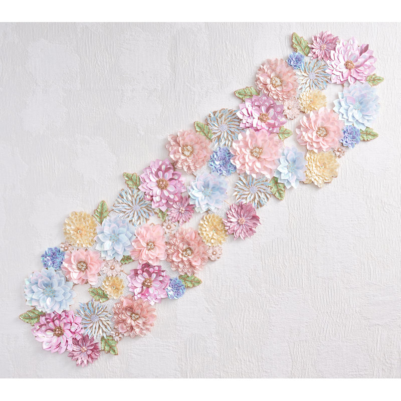 Dahlia Floral Table Runner, Sorbet
