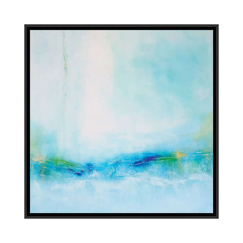 « la jolla cove », reproduction sur toile, H 18 po x l 18 po x P 1,5 po, Toile encadrée noire