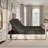 DuJuan 50.8"H Adjustable King Bed with Nailhead Trim Wingback & Deep Button Tufted Headboard, Cream-1226737308-1226737306