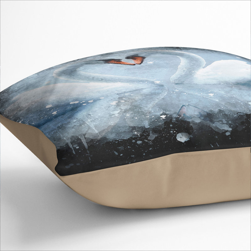 White Swan Vol.3 Scatter Cushion, 40cm H x 40cm W x 15cm D, Stone
