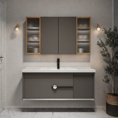 Armoire de salle de bain simple et luxueuse