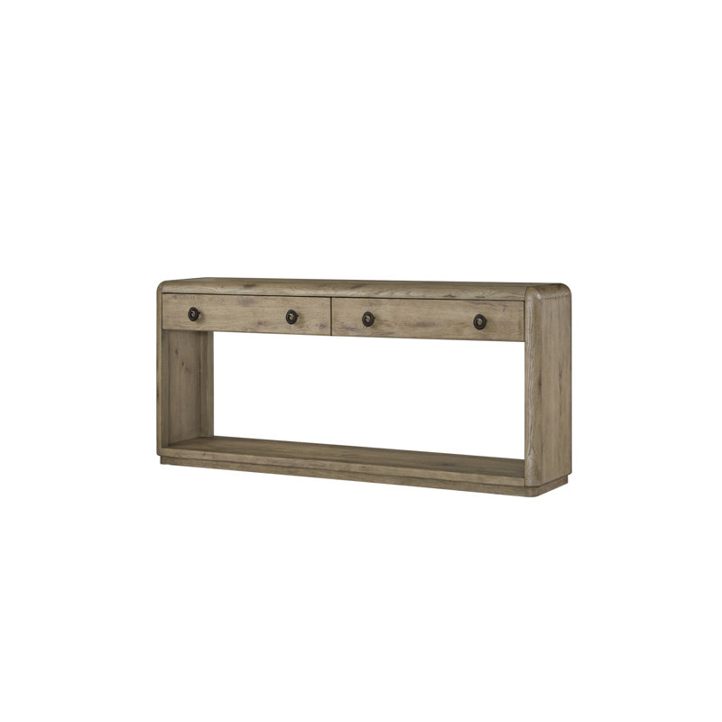 English Knotty Oak Console Table
