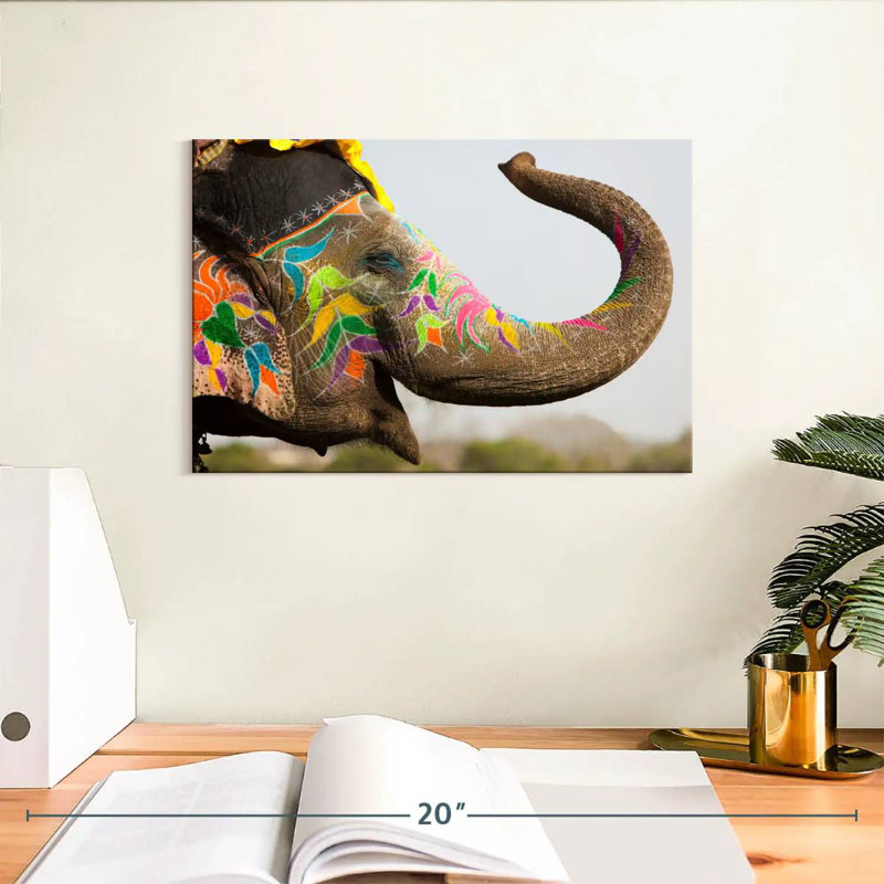 Brampt Jaipur Festival Elephant, H 8 po x l 12 po