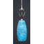 Zilo Stem Hung Mini Pendant Shown In Dark Granite Finish With 5.5″ Turquoise Fusion Glass-32415578-32415581