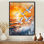 Axen Seagulls At Sunrise I - Art mural oiseau pour le salon