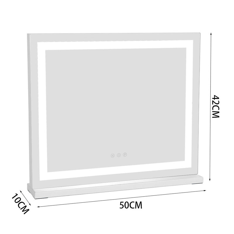 Azusena Wall Mirror Rectangle LED Metal Mirror