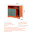 Meuble de rangement moderne pour chat d'intérieur, style maison, avec bac à litière intégré de 79 cm (31 po), étagères et table d'appoint. Convient à la plupart des bacs à litière. Couleur rouge. Fermeture hermétique pour limiter les odeurs.