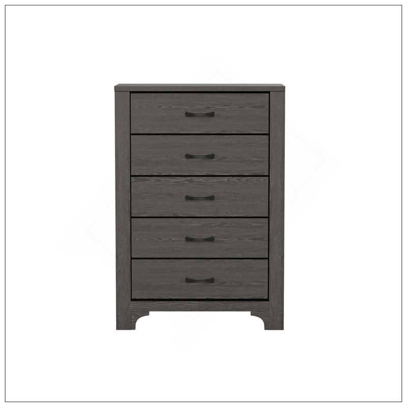 Brown 5-Drawer Chest