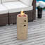 Colonne de feu ronde 15 001 BTU avec pierres de lave Latitude Run®, gris-309072939