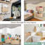 Ensemble de 2 sacs de rangement suspendus - Organisateur de rangement mural, petit-2077767497-2077767503