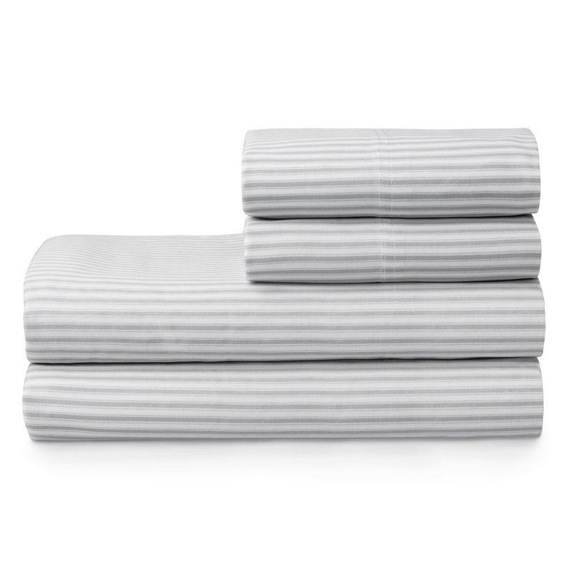 Ensemble de draps en satin de coton de qualité égyptienne à densité de tissage 250 fils Provence, Très grand