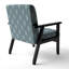 Fauteuil d'appoint rembourré à motif damassé gris
