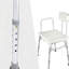 Banc de douche à hauteur réglable (gris)
