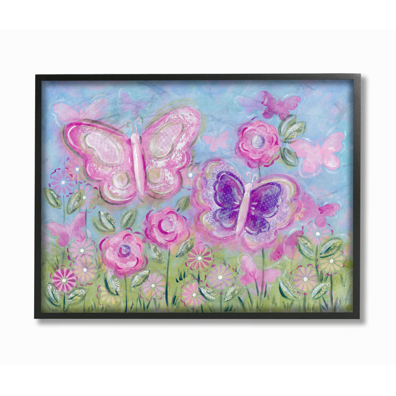 «Vada Butterflies», impression, H 11 po x l 14 po, Giclée encadrée noir minuit