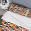 Motif de cercles jaunes et rouges - Ensemble de housse de couette abstrait - Microfibre de polyester-684706802