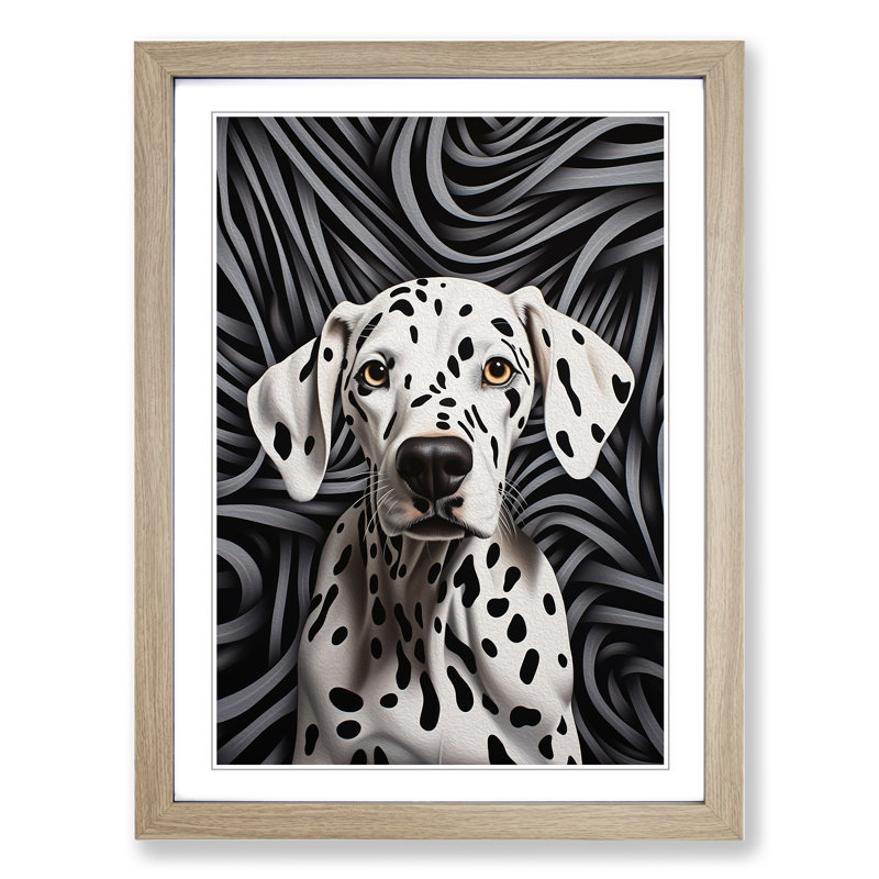 Single Picture Frame Print on Wood, Oak Framed, 46cm H x 34cm W