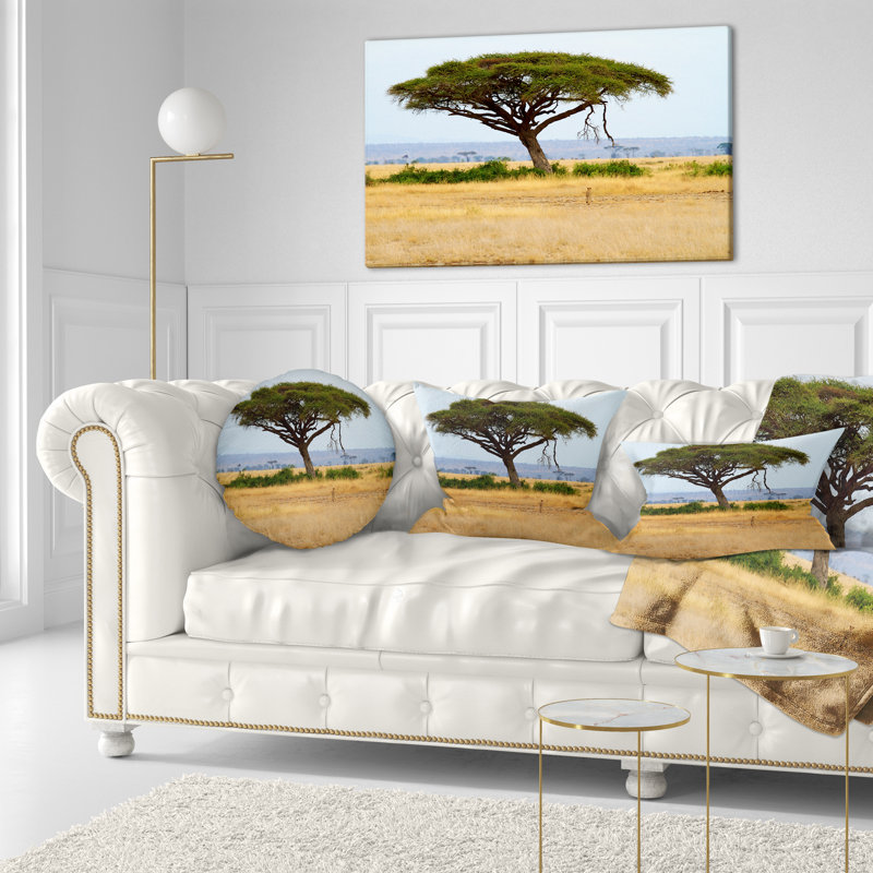 Coussin décoratif à imprimé acadia et guépard dans un coussin lombaire africain