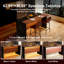 Table moderne avec 2 tabourets de bar, ensemble de table de salle à manger avec éclairage DEL pour la salle à manger-743563263-743563233-743563260