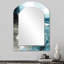 Coastal Waves IV - miroir décoratif Beach Arch, miroir mural asymétrique moderne, impression d'art en métal-1907401238