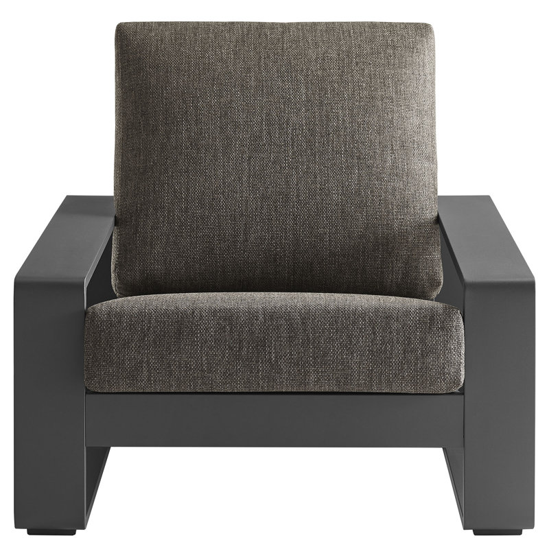 Fauteuil d'extérieur en aluminium Lirienne, Fumée