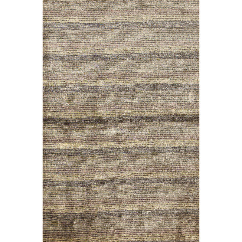 Striped Area Rug in Light Yellow/Gray/Black