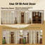 Porte double pliante en verre double pin brut 3 pièces avec quincaillerie-106743621