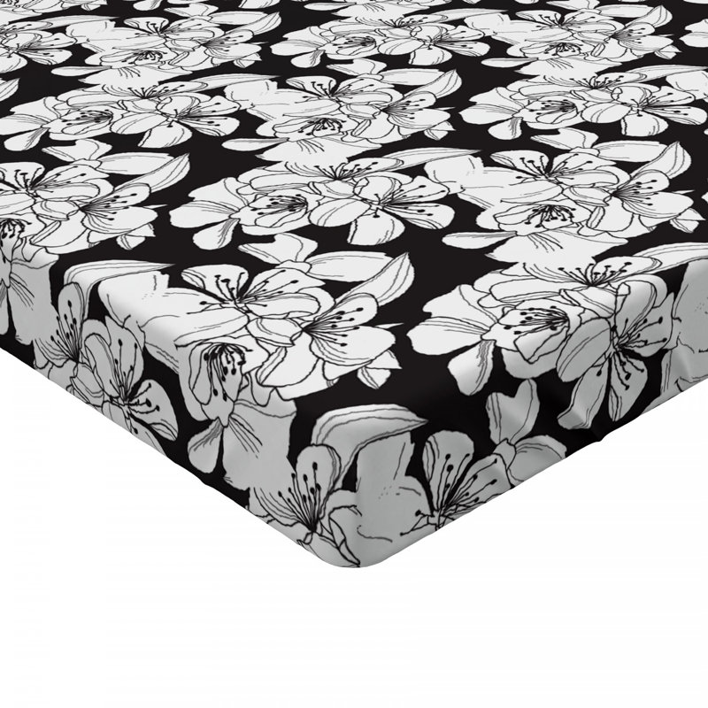 Microfiber Floral Fitted Sheet, Full Fitted Sheet