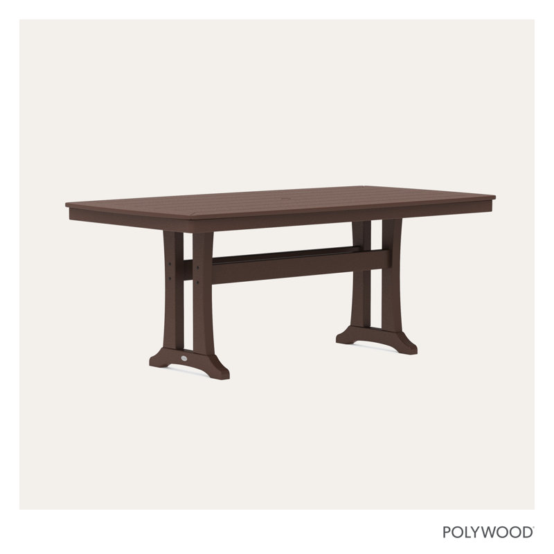 Nautical Trestle 38" x 73" Dining Table, Mahogany