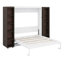 Lit escamotable mural Murphy avec portes de rangement-1166413735