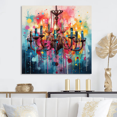 Lustre rétro pointillisme glamour I - lustre