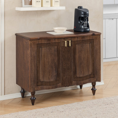 Meuble de rangement d'appoint Lenny en bois massif de 40 po de largeur