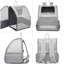 Sac à dos pour animaux de compagnie pour petits chats (gris clair)