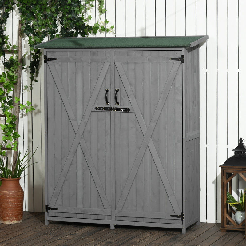 4.5 ft. W x 1.5 ft. D Solid Wood Horizontal Storage Shed