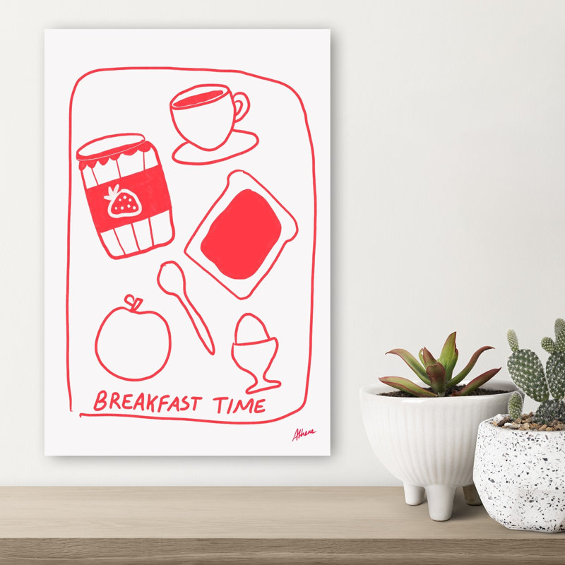 Petit déjeuner, impression d'art mural contemporain, 18" H x 12" W