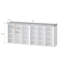 Banc de rangement pour chaussures avec coussin, banc de rangement pour hall d'entrée avec 24 casiers, armoire de rangement élargie de 9,5 po, support à casiers long pour le salon, la chambre à coucher, le vestibule, blanc-706671068-705587360