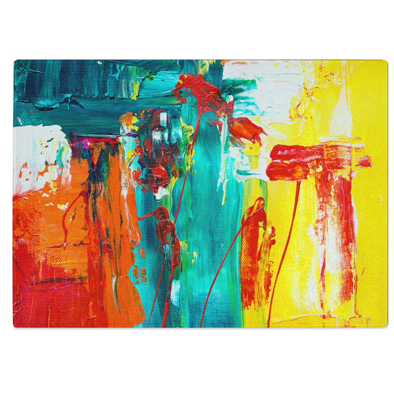 Tempered Glass Art Painting Vol.421 Chopping Board, 39 cm W x 28.5 cm L