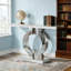 Console Charles 43,11 pouces à miroir avec base en forme de O