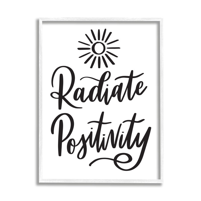 Radiation Positivité de Motivation par - impression, Giclée encadrée blanc bord de mer, H 30 po x l 24 po