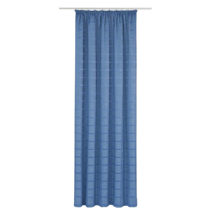 Shire Room Darkening Single Curtain Panel, 270 W x 245 D cm, Blue