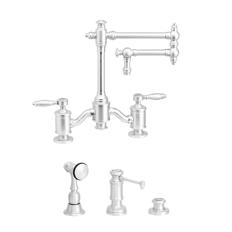 Towson Bridge Faucet - 12" Articulated Spout, Chrome