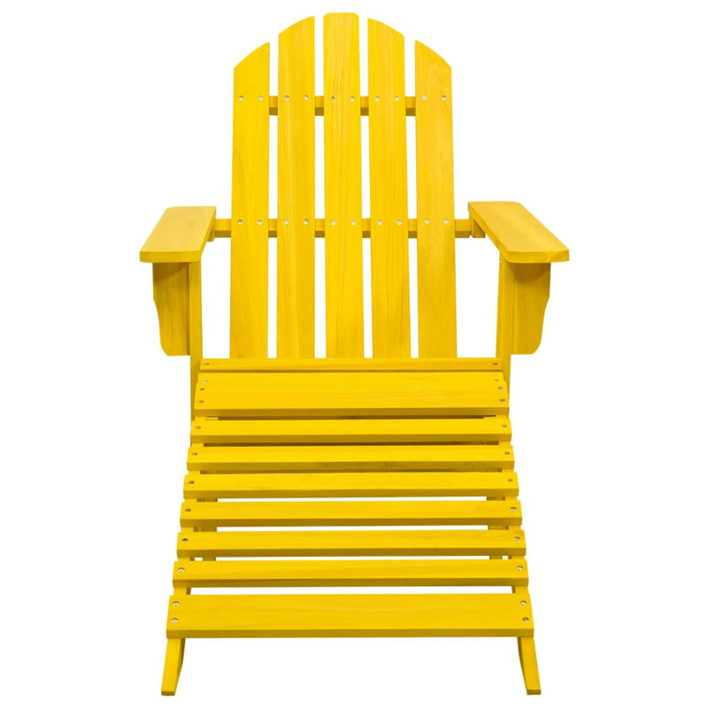 Chaise Adirondack de patio avec repose-pieds Wakarusa, Jaune