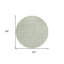 Tapis rond lavable à rayures 8 po