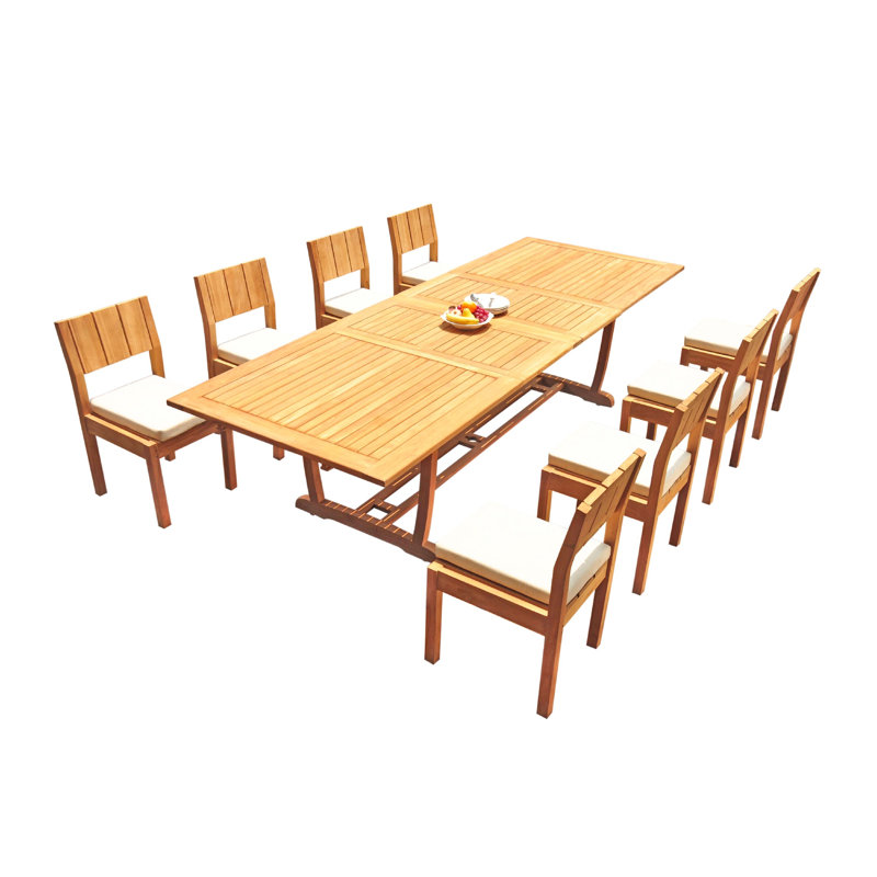 Ensemble repas pour 8 personnes Latona, H 30,5 po x L 82 po x l 40 po